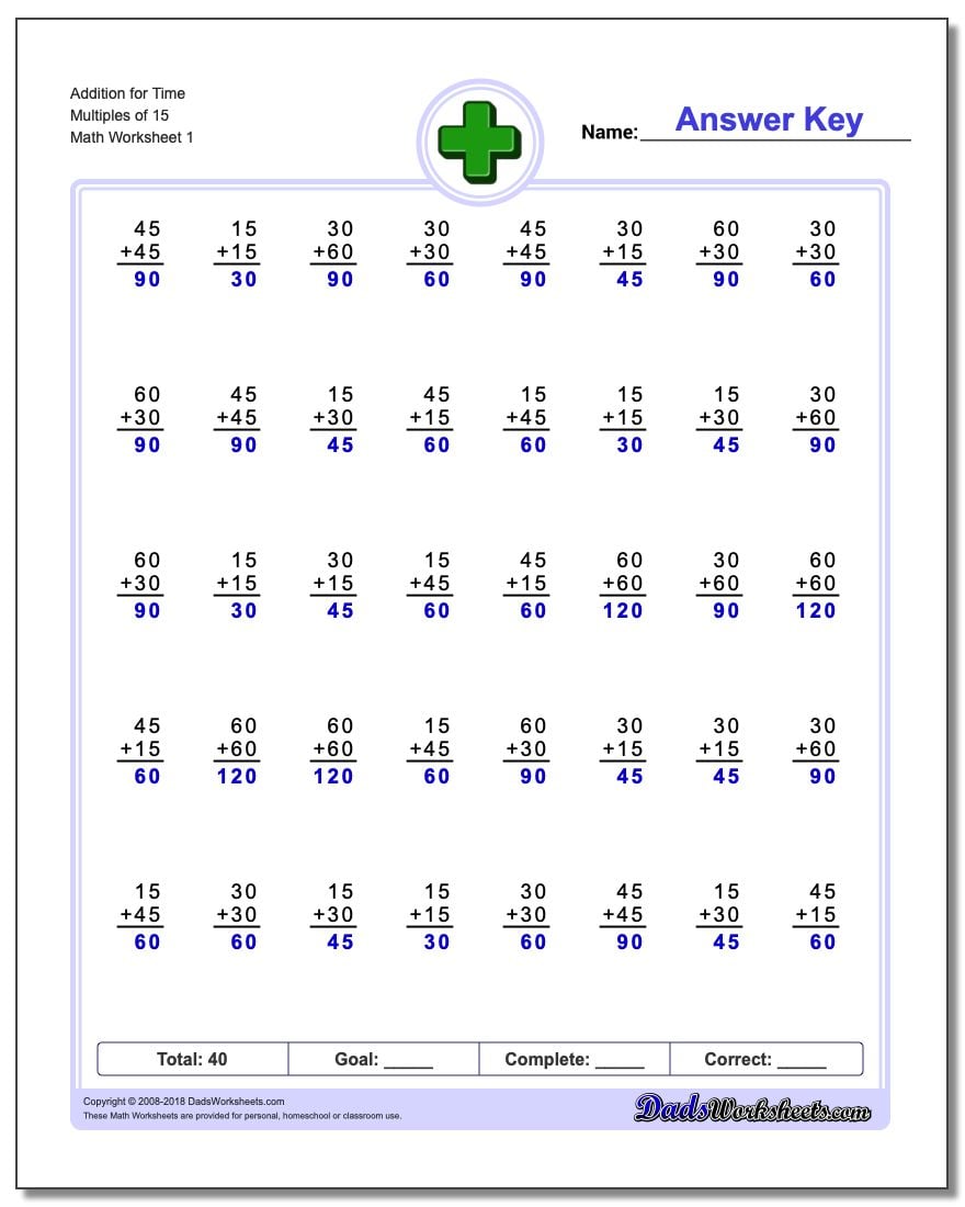 Addition Worksheets