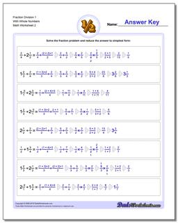 Fraction Worksheet Division Worksheet 1 With Whole Numbers /worksheets/fraction-division.html