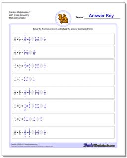 Fraction Worksheet Multiplication Worksheet 1 With Cross-Cancelling /worksheets/fraction-multiplication.html