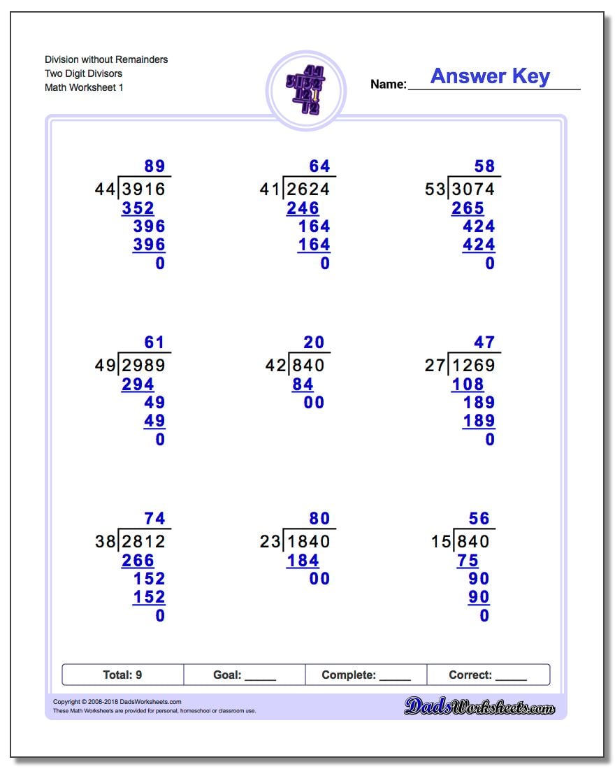 two digit divisiors without remainders v1