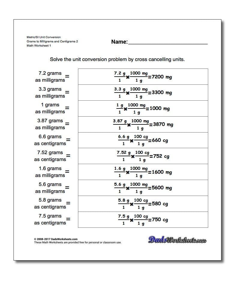 Si Unit Conversion Sheet - Fresh Images Intended For Si Unit Conversion Worksheet