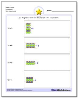 Picture Division Worksheet Introduction 2 /worksheets/picture-math-division.html