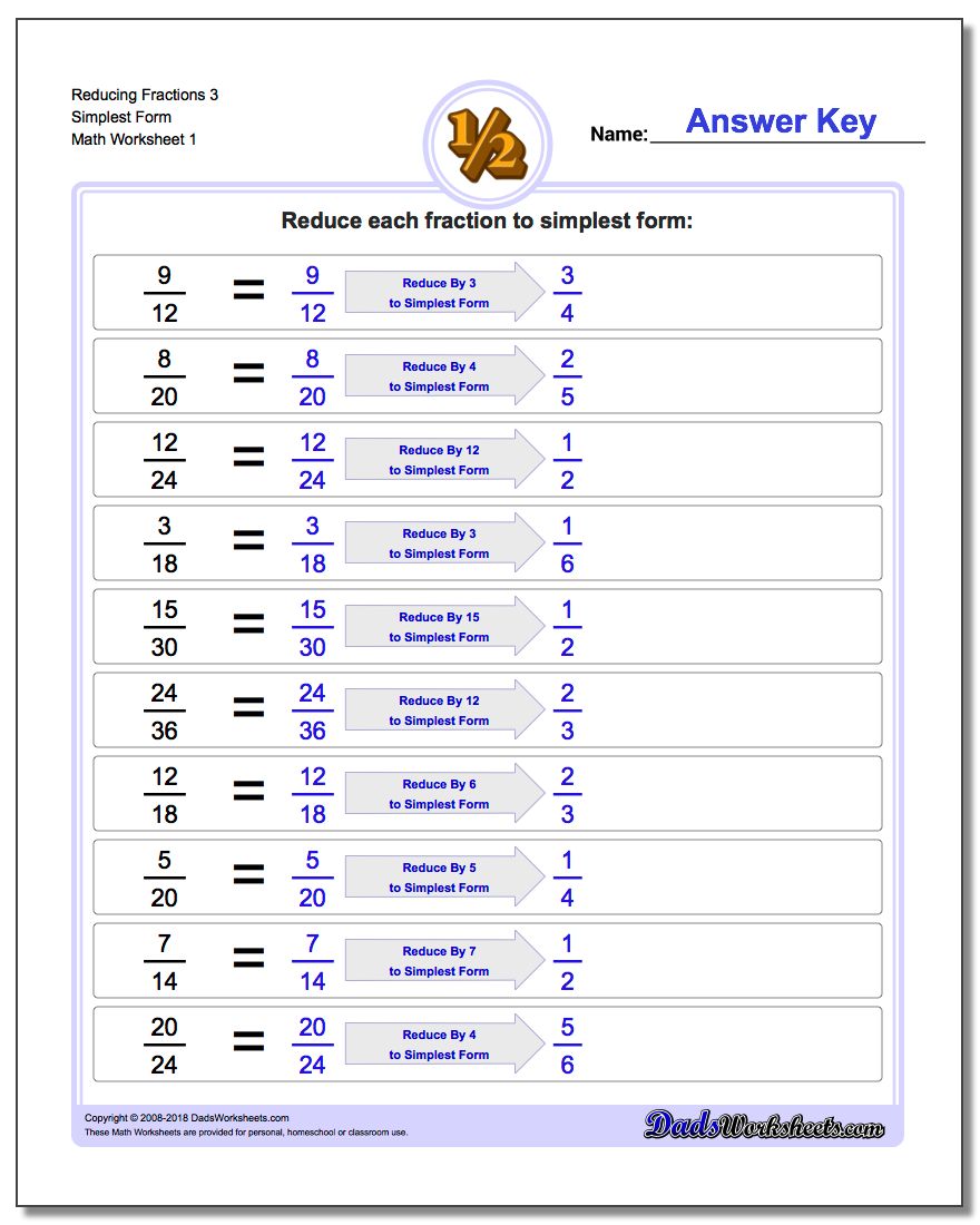 Worksheets For Math Calculator Simplifying Fractions