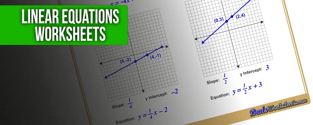 Linear Equations Worksheets