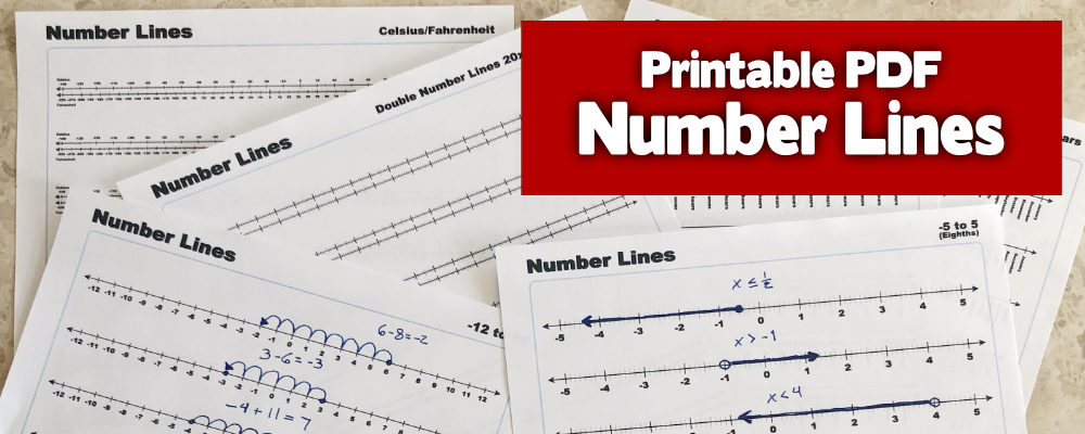 Printable Number Line