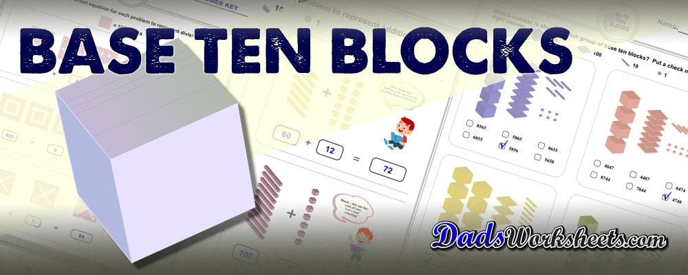 Base Ten Blocks Printables