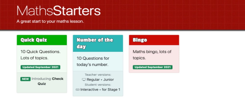 MathStarters.net