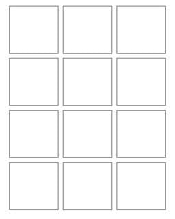 Charts and Printables: Comic Strip Template : 3 Panel 3 By 4