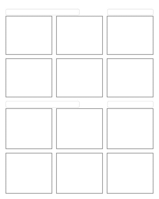 Comic strip template printables in PDF format for manga, newspaper or other styles. Panel 3 panel, 4 panel, 5 panel and more layouts in various styles, including with speech bubbles. 6 Panel 6 Panel With Title