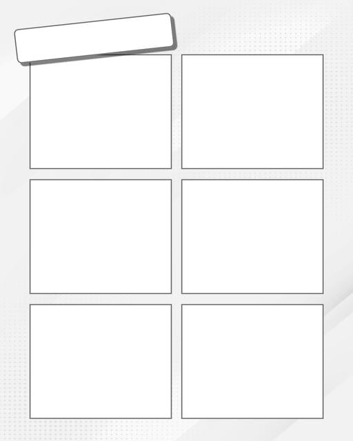 Comic strip template printables in PDF format for manga, newspaper or other styles. Panel 3 panel, 4 panel, 5 panel and more layouts in various styles, including with speech bubbles. Background Dots 6 Panel V2