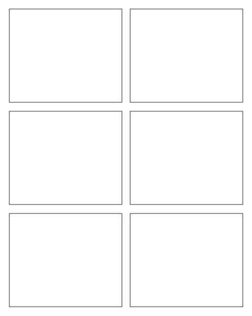 Comic strip template printables in PDF format for manga, newspaper or other styles. Panel 3 panel, 4 panel, 5 panel and more layouts in various styles, including with speech bubbles. Rectangle Panels 6 Panel V4