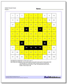 Hundreds Chart Picture Puzzles