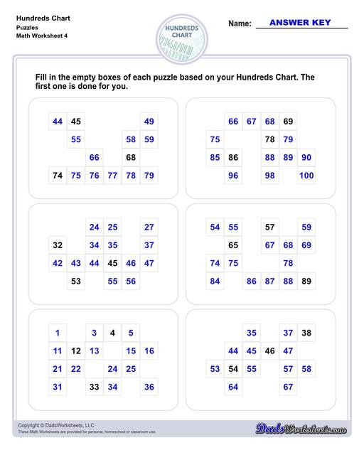 Hundreds charts and worksheets for basic number sense, skipping counting and more! If you