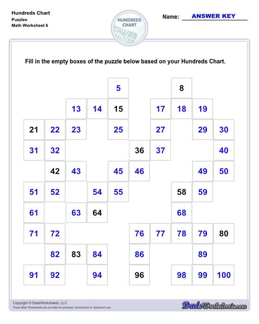 Hundreds charts and worksheets for basic number sense, skipping counting and more! If you