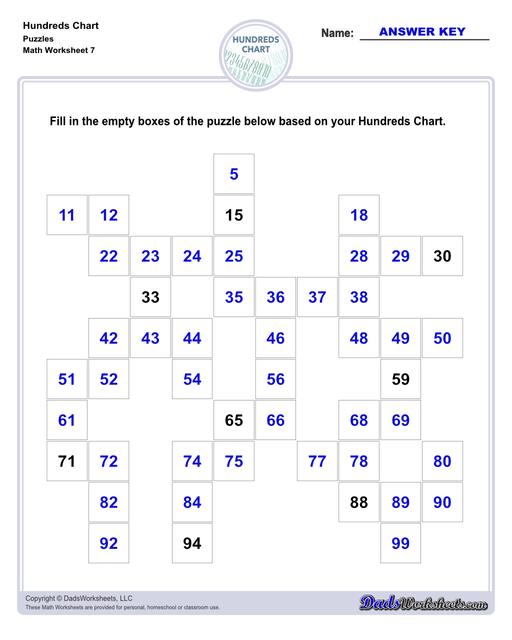 Hundreds charts and worksheets for basic number sense, skipping counting and more! If you