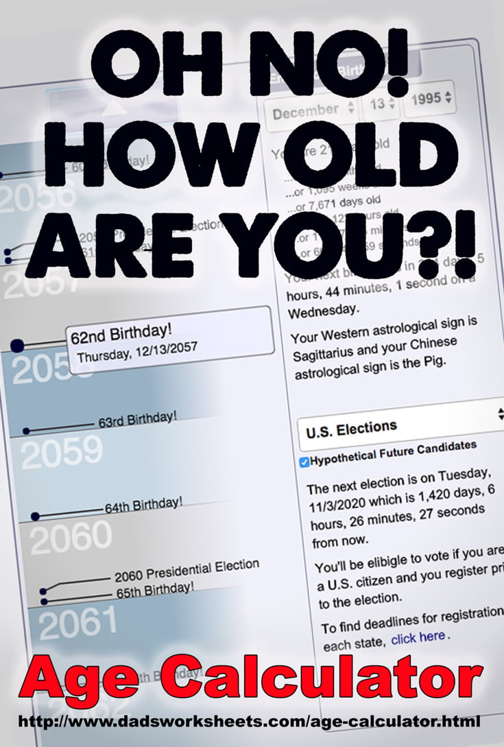 Birthday Age Chart