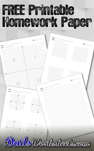 Printable Graph Paper and Homework Paper