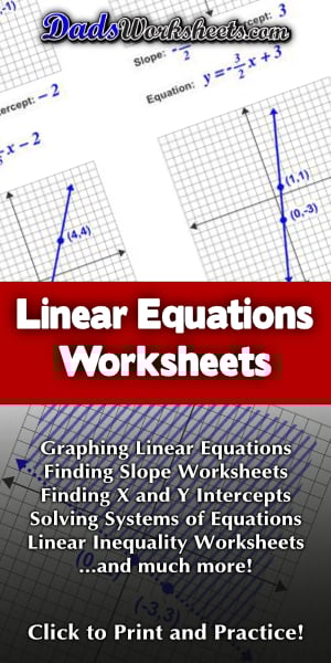 Linear Equation Worksheets