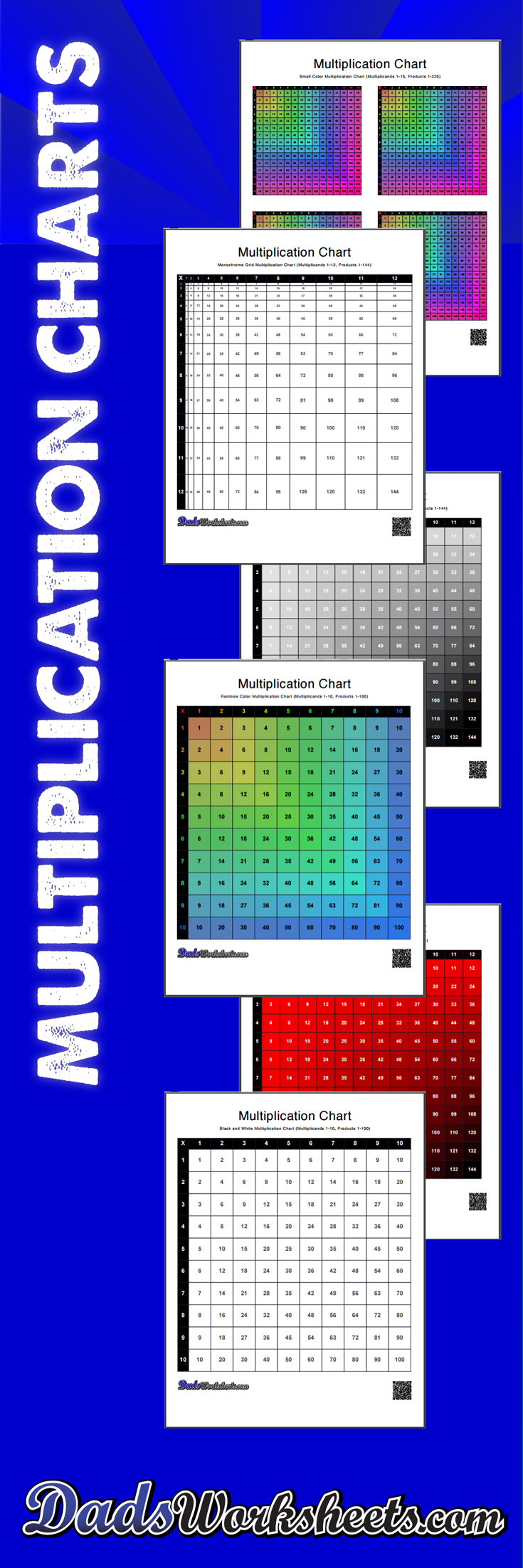 Multiplication Table Chart Printable 1 100
