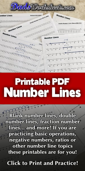Printable Number Line