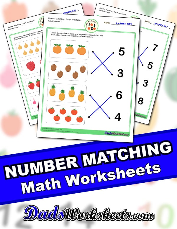 Number Matching Worksheets