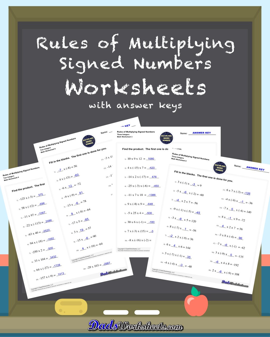 Rules of Multiplying Signed Numbers