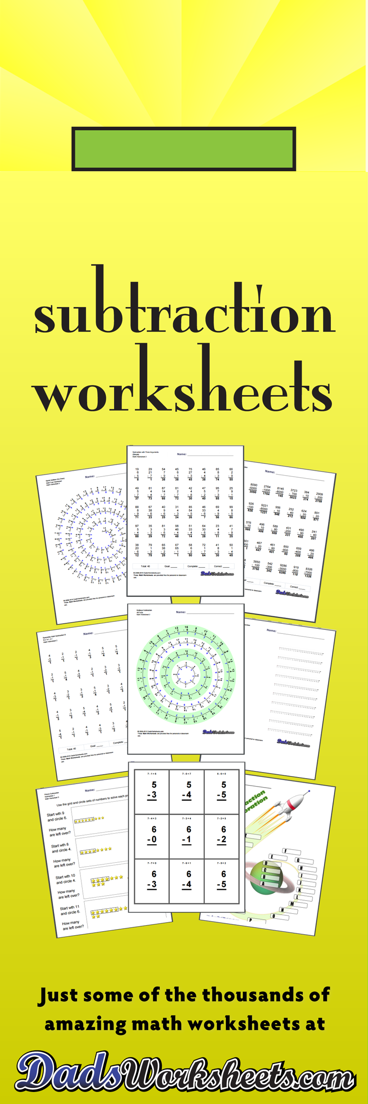 488 Subtraction Worksheets For You To Print Right Now - 