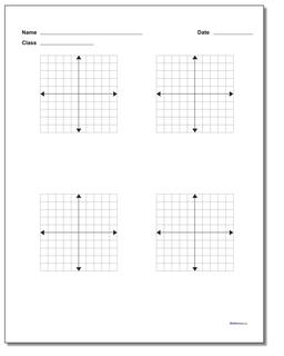 Coordinate Plane Four Problem Worksheet Paper