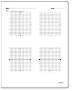 Four Problem Coordinate Plane Worksheet Paper