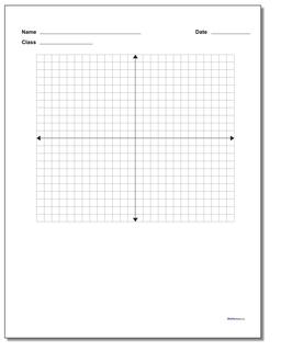 Coordinate Plane Single Problem Worksheet Paper