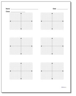 Six Problem Coordinate Plane Worksheet Paper