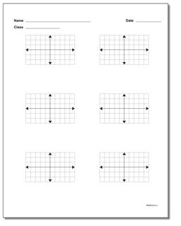Coordinate Plane Six Problem Worksheet Paper