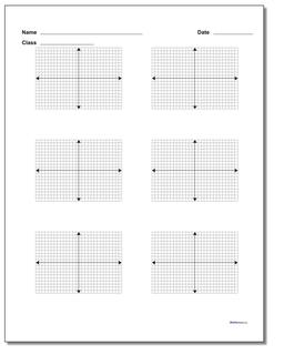 Six Problem Coordinate Plane Worksheet Paper