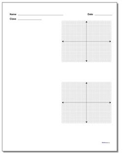 Two Problem Coordinate Plane Worksheet Paper