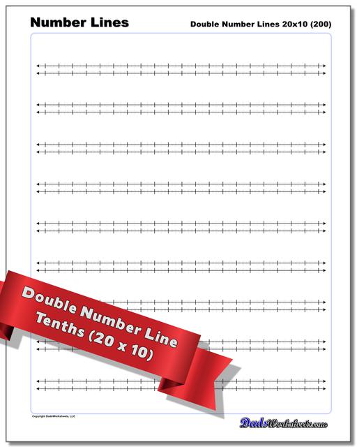 Math Worksheets Number Line Double Number Lines