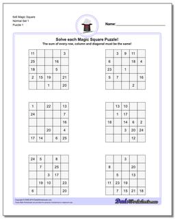 Magic Square Puzzles - KidsPressMagazine.com