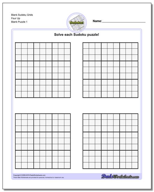 Blank Sudoku Chart