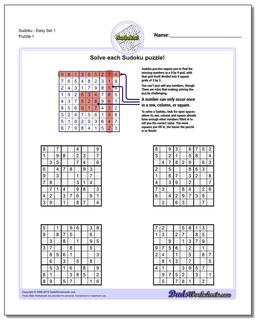 Free Beginner Puzzles - Sudoku Of The Day