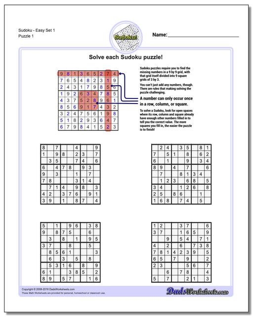 Blank Sudoku Chart