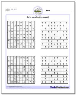 Easy Sudoku number 249762 for beginners and for kids. Start playing or  practice your Sudoku skills.