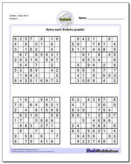 Free Printable Easy Sudoku with the Answer #1181