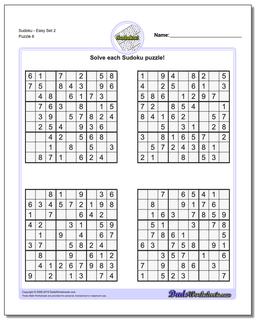 SudokuEasy Set 2 Worksheet