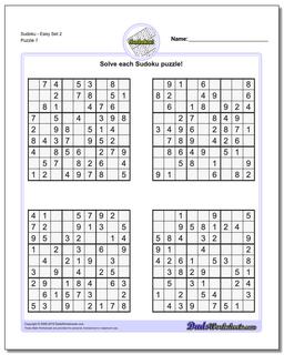 SudokuEasy Set 2 Worksheet