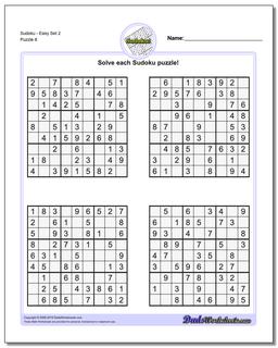 SudokuEasy Set 2 Worksheet