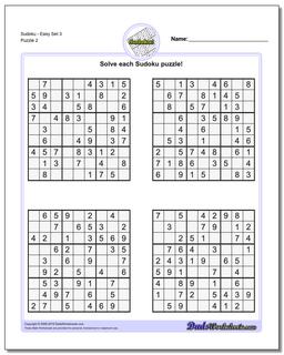 SudokuEasy Set 3 /puzzles/sudoku.html Worksheet