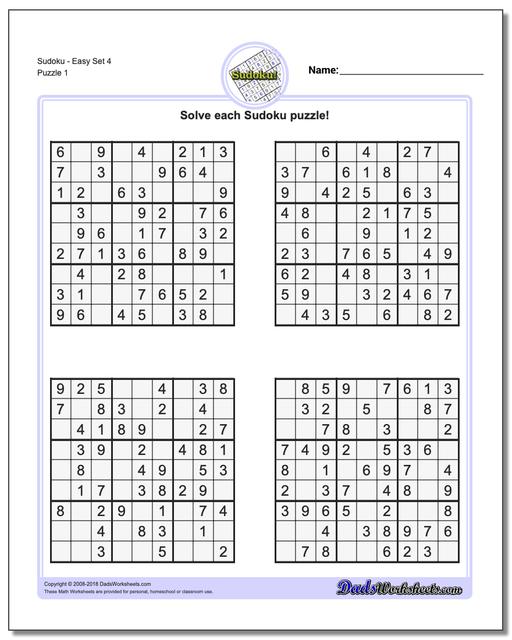 Printable Easy Sudoku That are Gorgeous | Hunter Blog