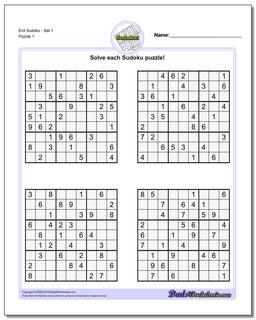 6x6 Easy Sudoku Puzzles Printable