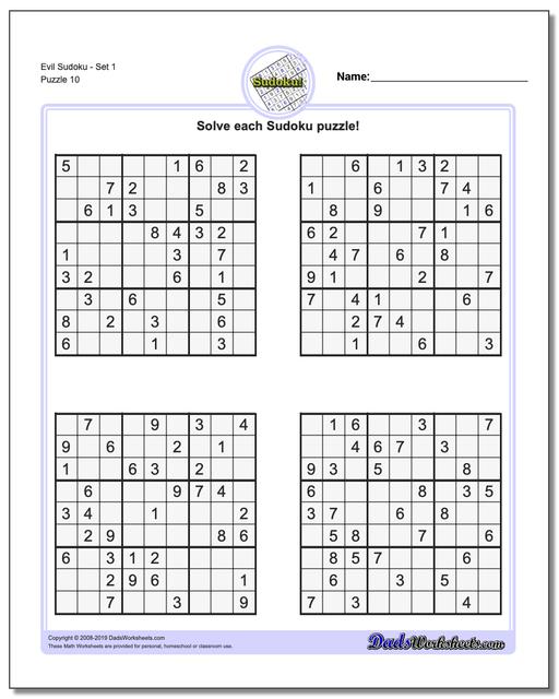 Sudoku online evil sudoku game