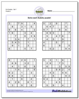 Evil SudokuSet 1 /puzzles/sudoku.html Worksheet