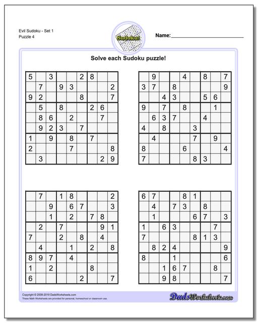 Sudoku evil
